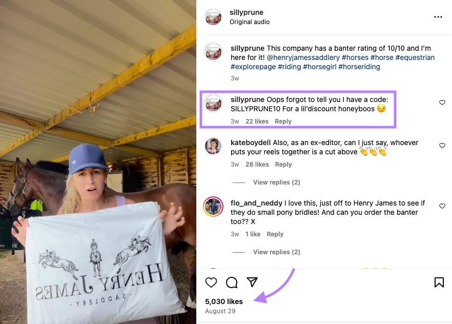 Micro influencer Sillyprune and Henry James