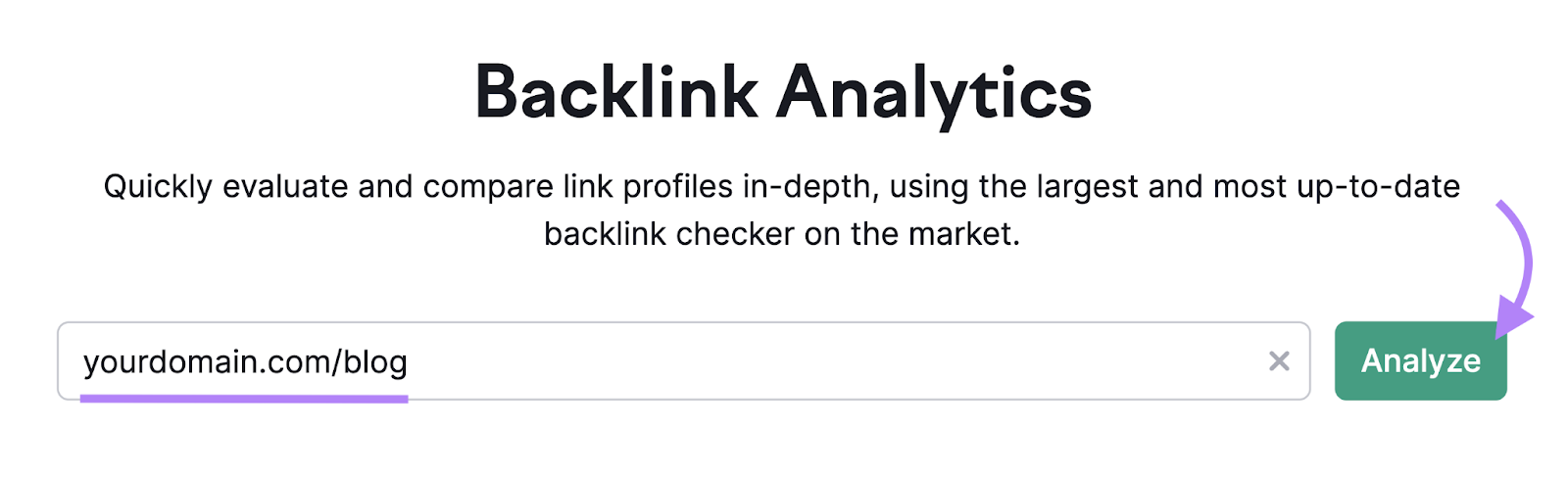 Backlinks tool search bar