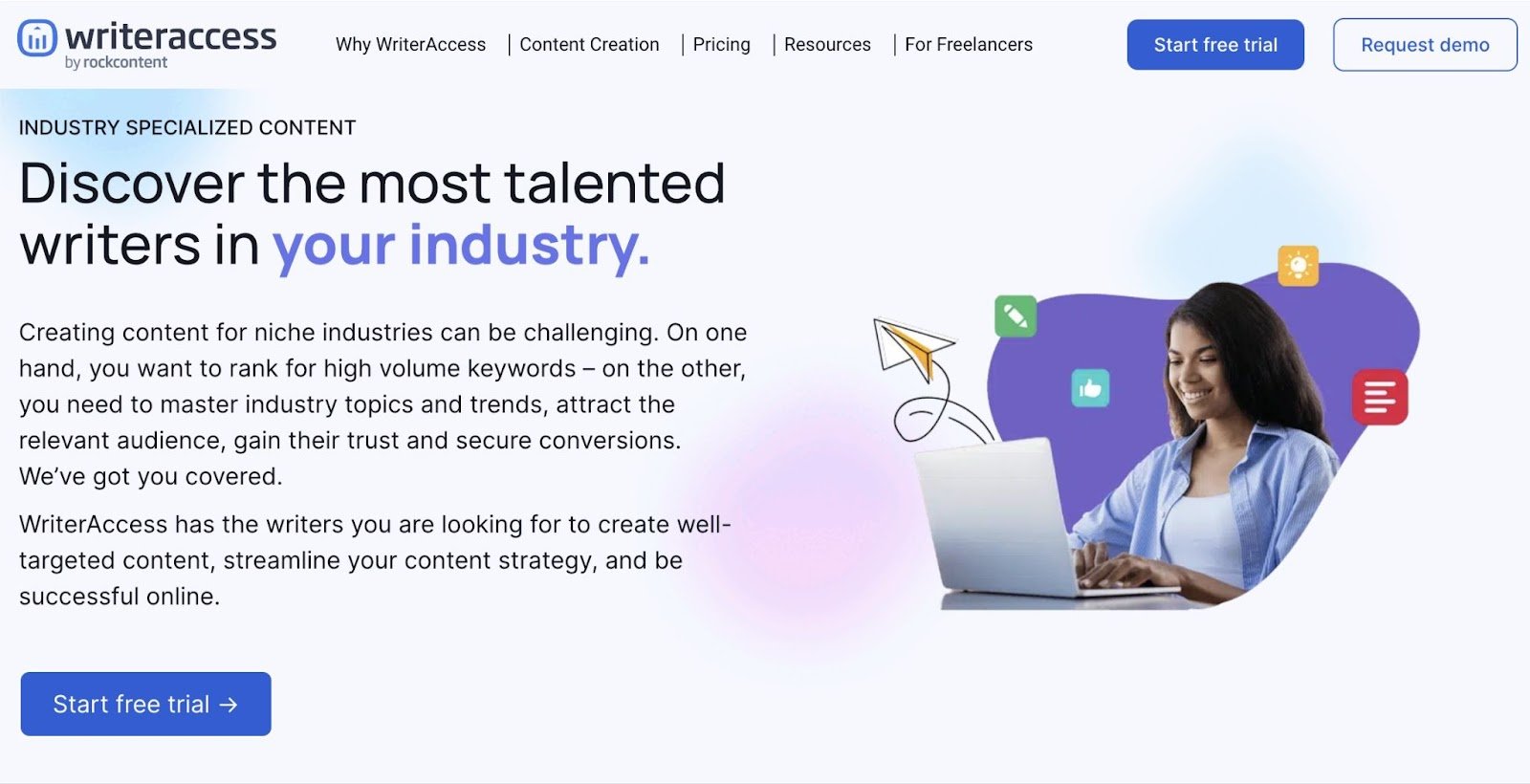 WriterAccess's homepage