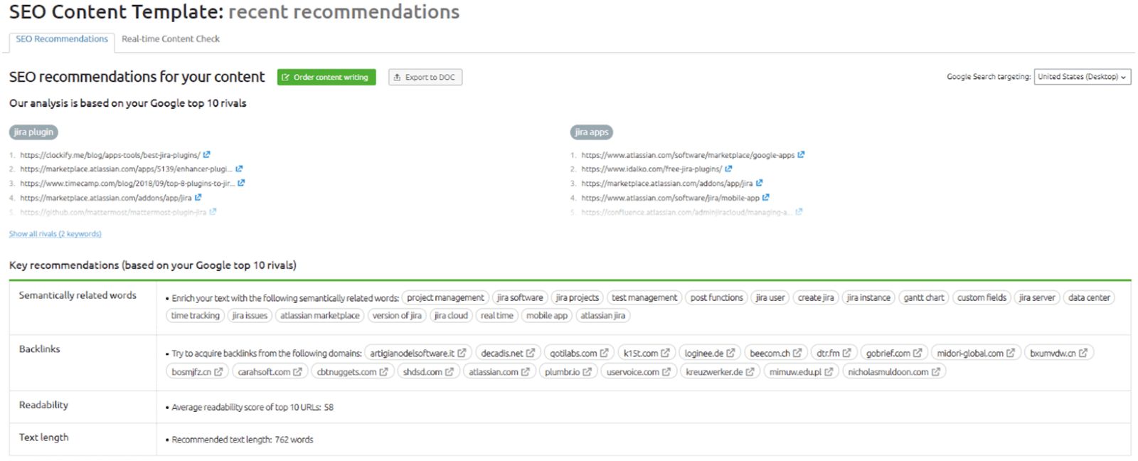 SEO content template