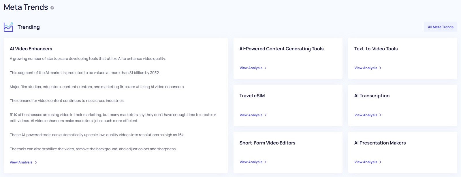 Exploring Meta Trends in Exploding Topics.