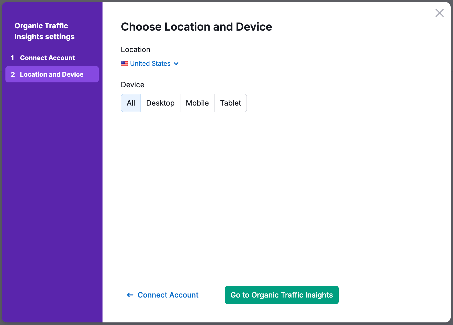 Configuring Organic Traffic Insights image 5